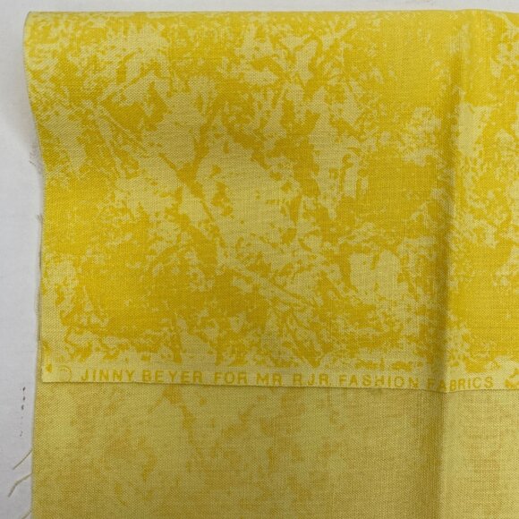 FQ Fat Quarter Quilting Fabric 18" x 22" Jinny Beyer for RJR Pale Yellow Tone on - Picture 6 of 6